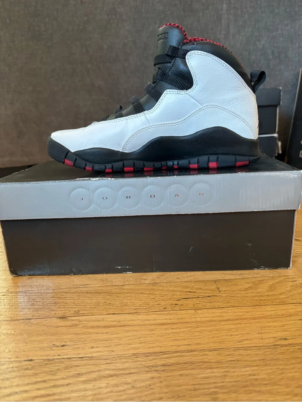 Jordan Men's White, Black and Red Low-Top Sneakers